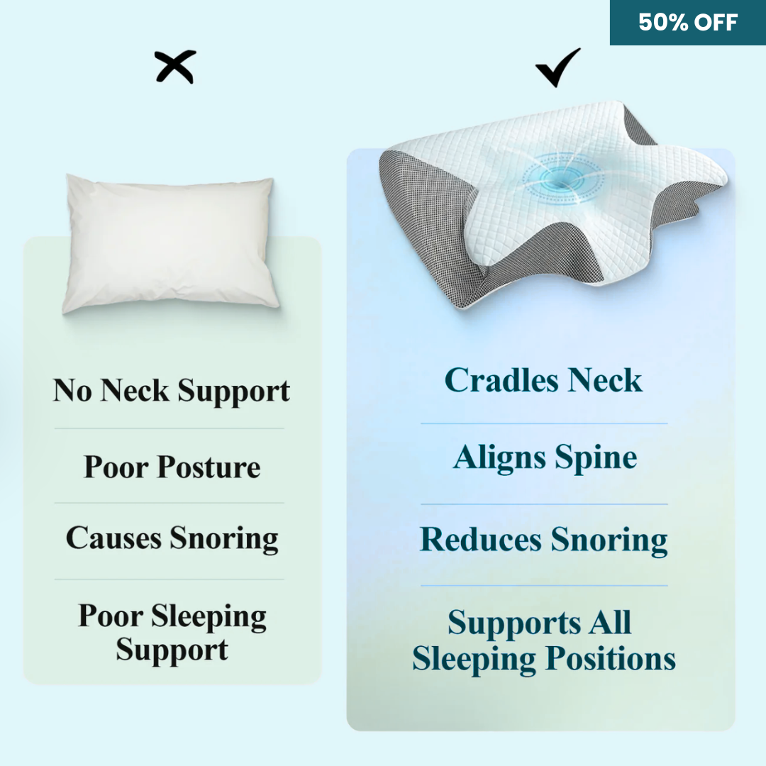 Butterfly Memory Foam Neck Pillow with Armrests for Side & Back Sleepers – Pack of Two